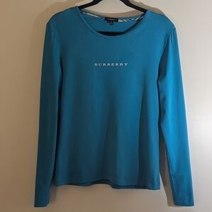 🩵 Burberry Teal Long Sleeve Girls Top! 🩵